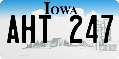 IA license plate AHT247