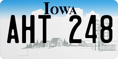 IA license plate AHT248