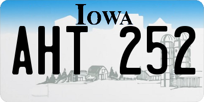 IA license plate AHT252