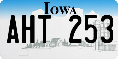 IA license plate AHT253