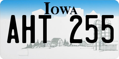 IA license plate AHT255