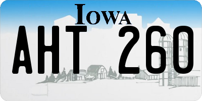 IA license plate AHT260
