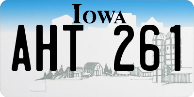 IA license plate AHT261