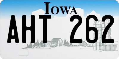 IA license plate AHT262