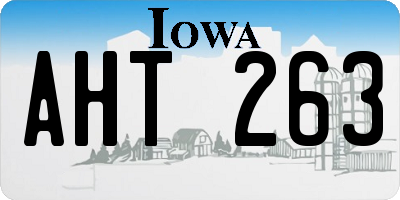 IA license plate AHT263
