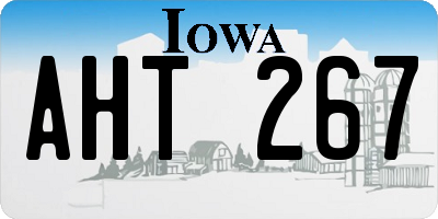 IA license plate AHT267