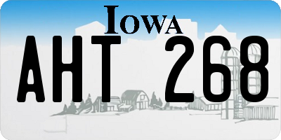 IA license plate AHT268