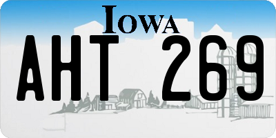 IA license plate AHT269
