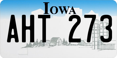 IA license plate AHT273