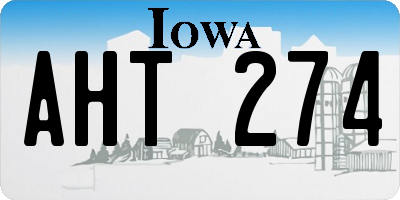 IA license plate AHT274