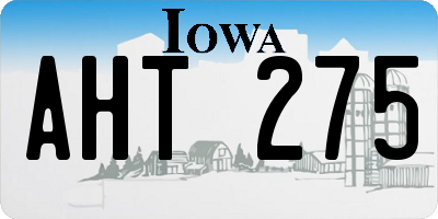 IA license plate AHT275