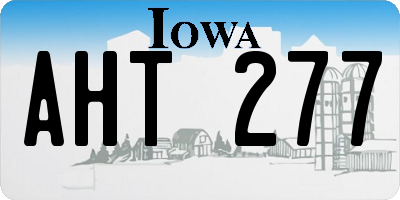 IA license plate AHT277