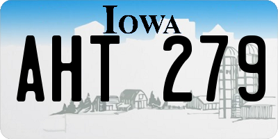 IA license plate AHT279