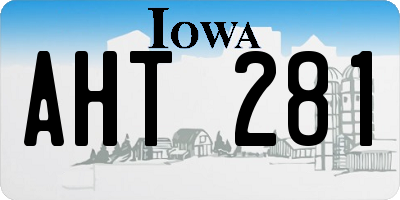 IA license plate AHT281