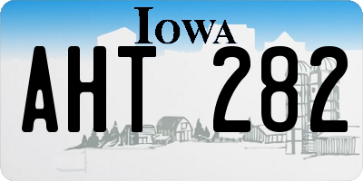 IA license plate AHT282