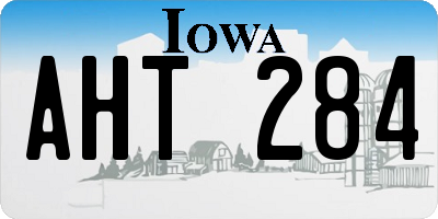 IA license plate AHT284