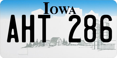 IA license plate AHT286