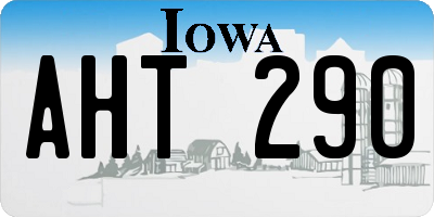 IA license plate AHT290