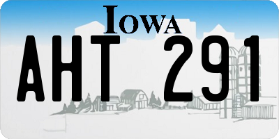 IA license plate AHT291