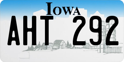 IA license plate AHT292