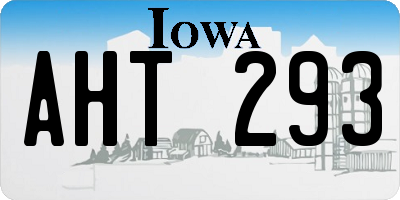 IA license plate AHT293