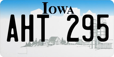 IA license plate AHT295