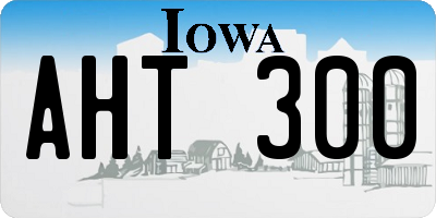IA license plate AHT300