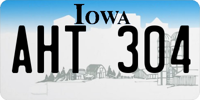 IA license plate AHT304