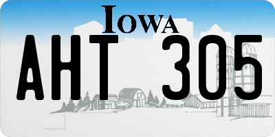IA license plate AHT305