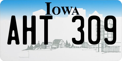 IA license plate AHT309