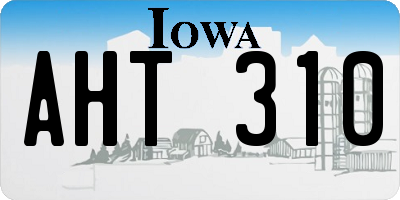IA license plate AHT310