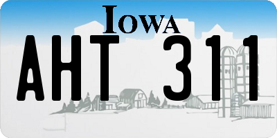 IA license plate AHT311