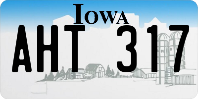 IA license plate AHT317