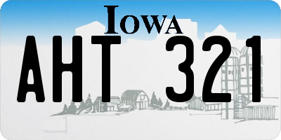 IA license plate AHT321