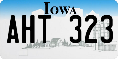 IA license plate AHT323