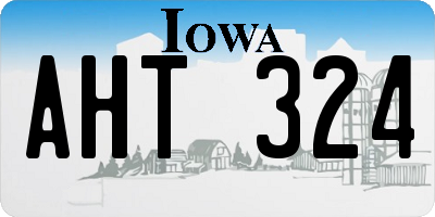 IA license plate AHT324