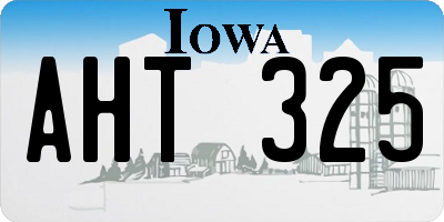 IA license plate AHT325