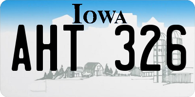 IA license plate AHT326