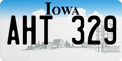 IA license plate AHT329