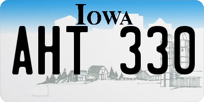 IA license plate AHT330