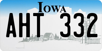 IA license plate AHT332