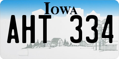 IA license plate AHT334