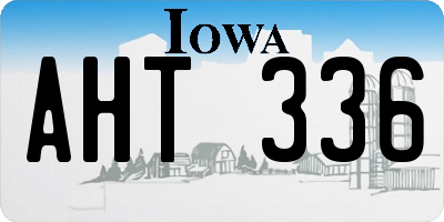 IA license plate AHT336