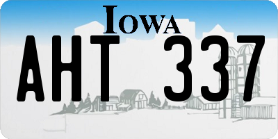 IA license plate AHT337