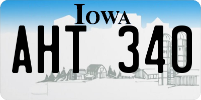 IA license plate AHT340