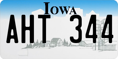 IA license plate AHT344