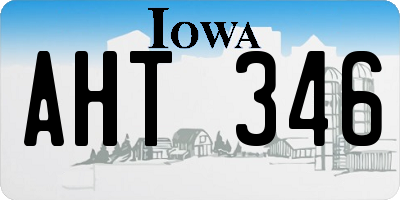 IA license plate AHT346