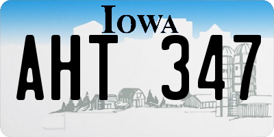 IA license plate AHT347