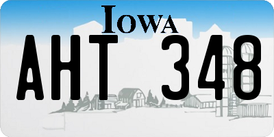 IA license plate AHT348