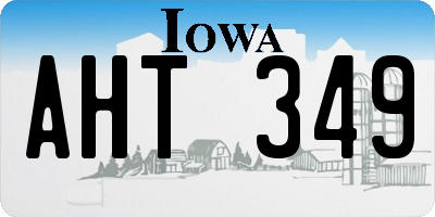 IA license plate AHT349